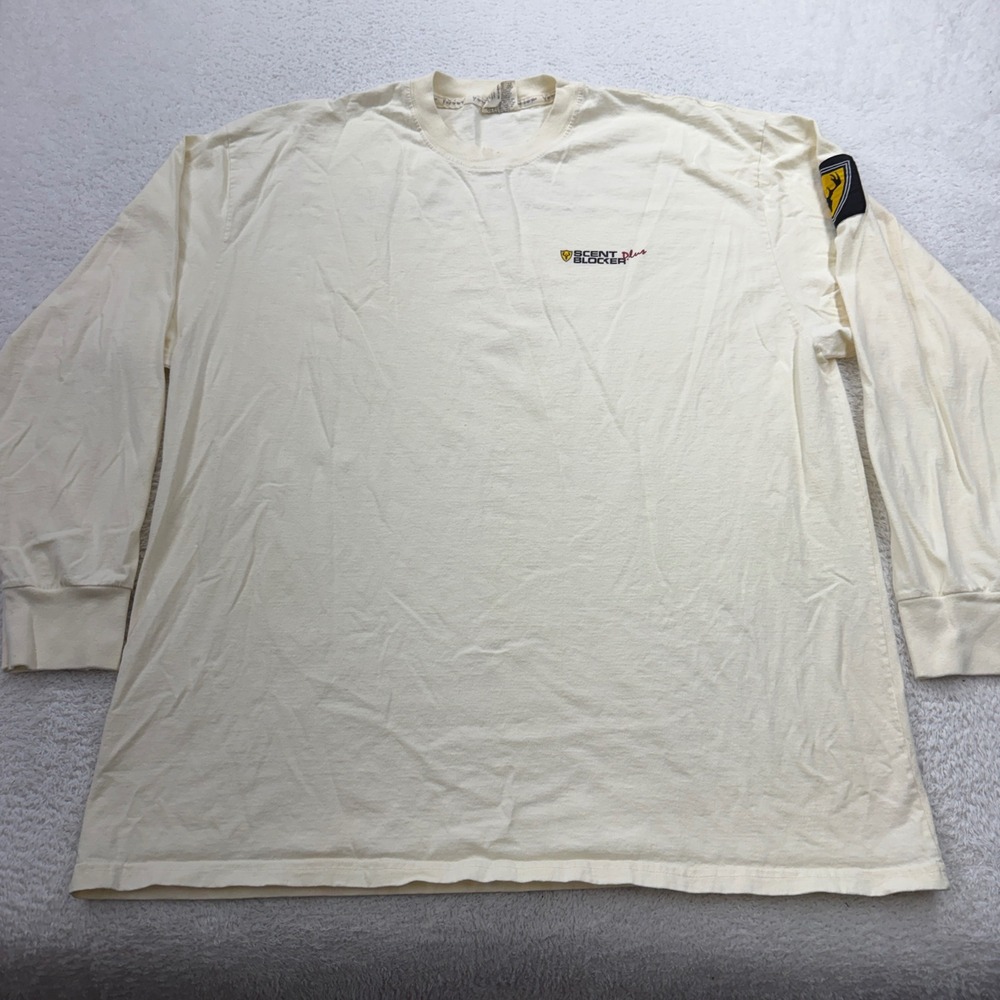 Scent Blocker Long Sleeve Shirt Mens XL Cream Cotton Hunting